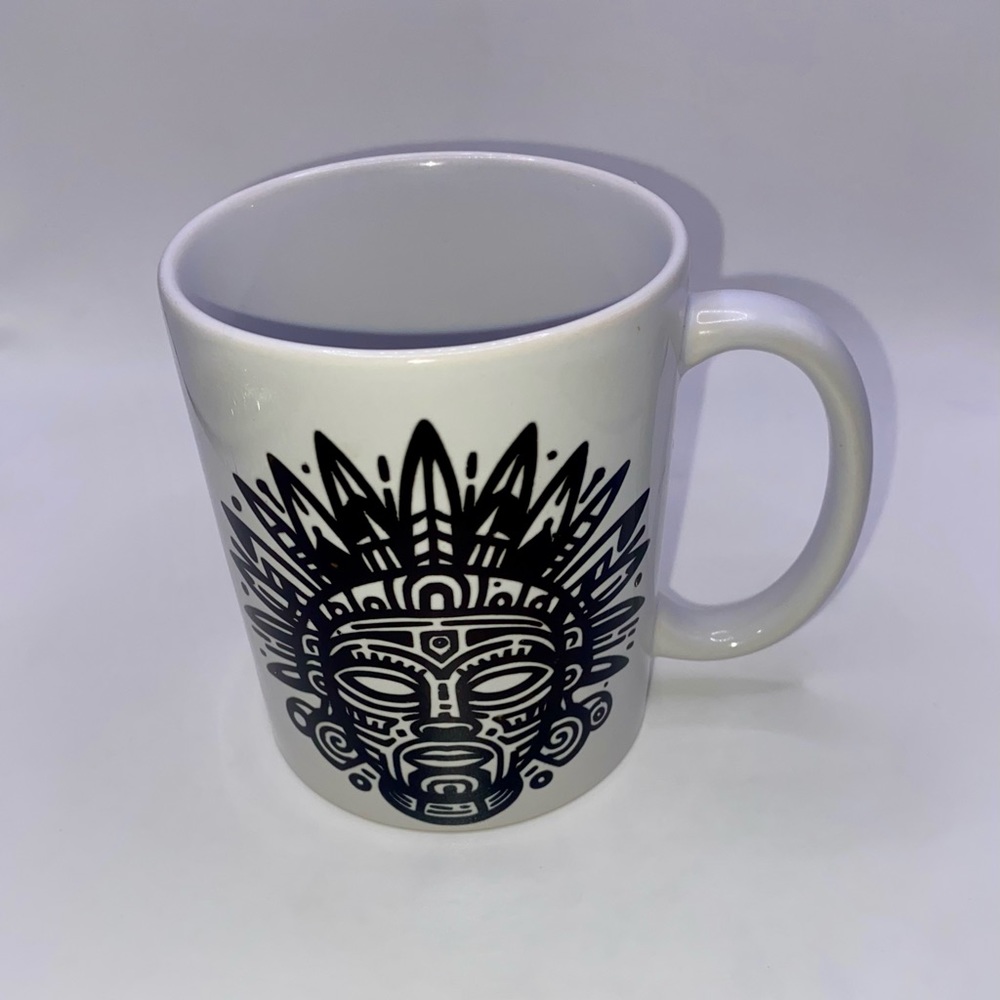 Aztec Face Mask Mug - Picture 7 of 7